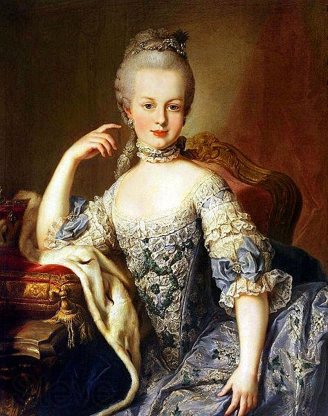 MEYTENS, Martin van Portrait of Archduchess Maria Antonia of Austria France oil painting art